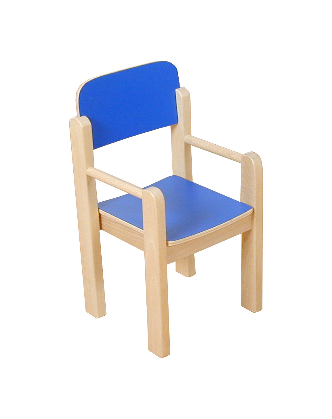 Silla infantil de madera 55 x 33 x 26 cm, silla para niños de madera  natural con reposapiés